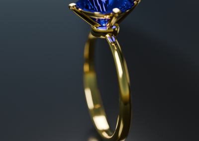 3D ring - blue