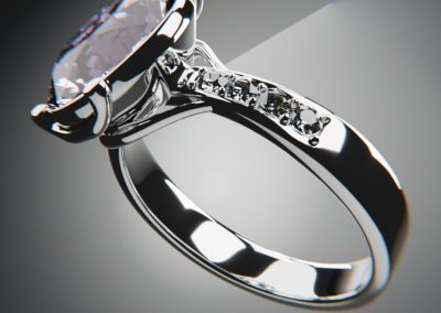 3D ring - chrystal